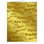 Custom Big Card golden handwriting happy new year