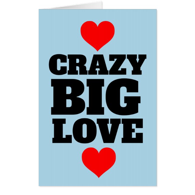 CUSTOM BIG LOVE JUMBO HUGE GREETING CARD  (Front)