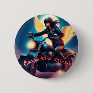 Custom bike motarde design badge, unique button