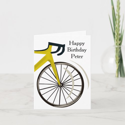 Custom Bike Wheel Card Cycling Enthusiast Card