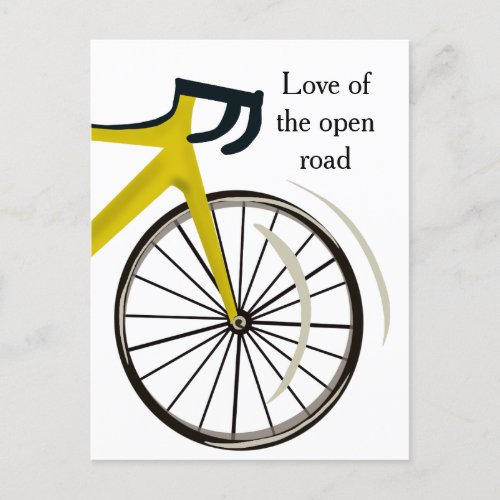 Custom Bike Wheel Card Cycling Enthusiast Postcard