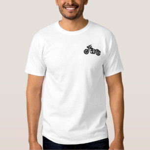 Custom Biker Design Embroidered T-Shirt