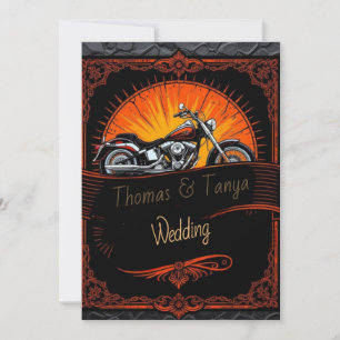 Custom Biker Wedding Invitation