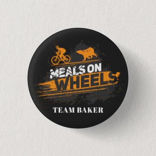 Custom Biking Meals on Wheels Cycling Team Gag Button