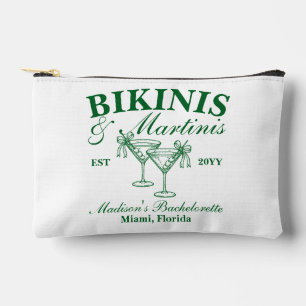Custom Bikinis and Martinis Bachelorette Party Accessory Pouch