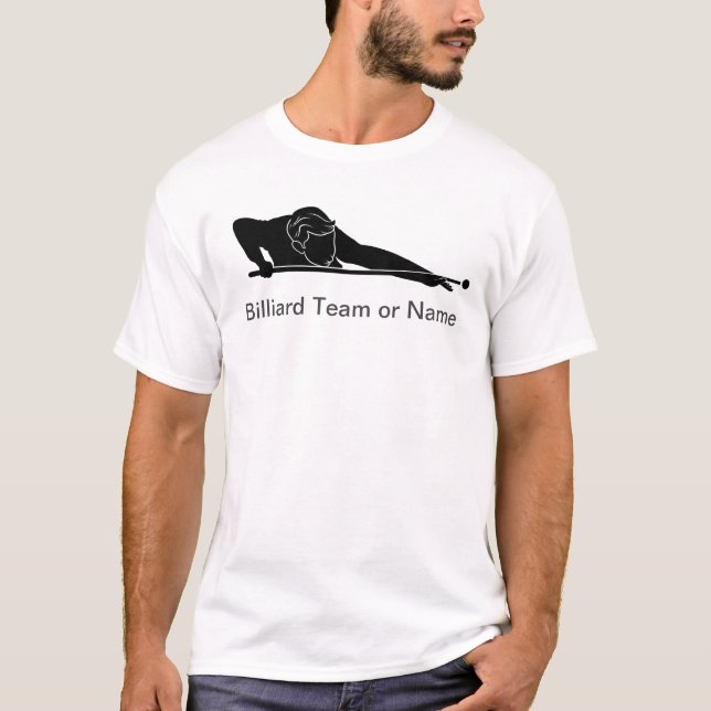 Custom Billiards Pool League Team Gear T-Shirt (Front)