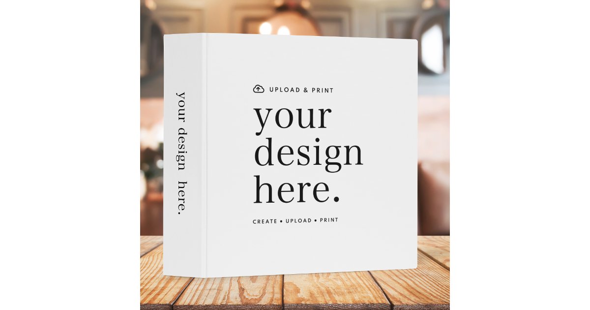 Custom Binder | Design Upload Folder Ring Binders | Zazzle
