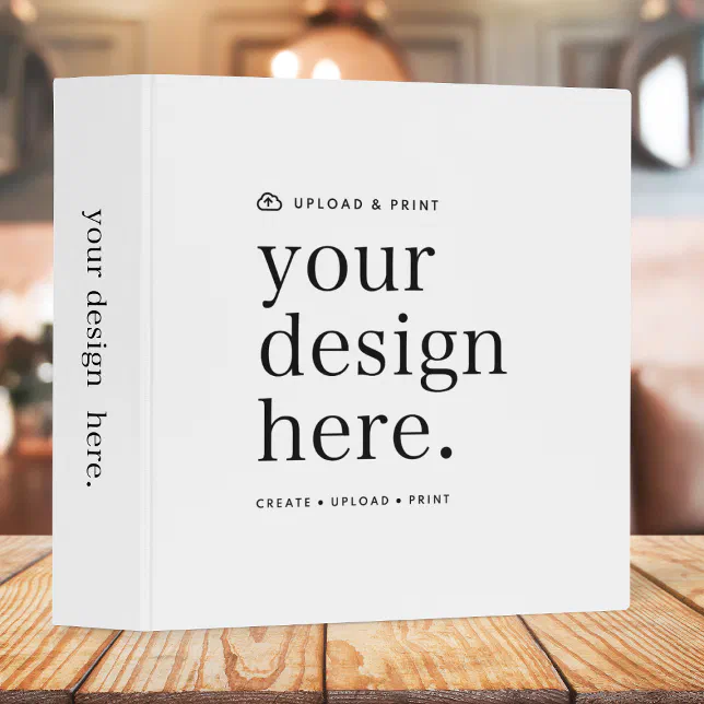 Custom Binder | Design Upload Folder Ring Binders | Zazzle