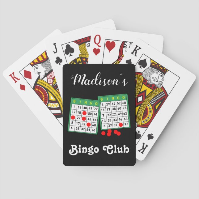 Custom Bingo Players Personalized Name Poker Cards (Back)
