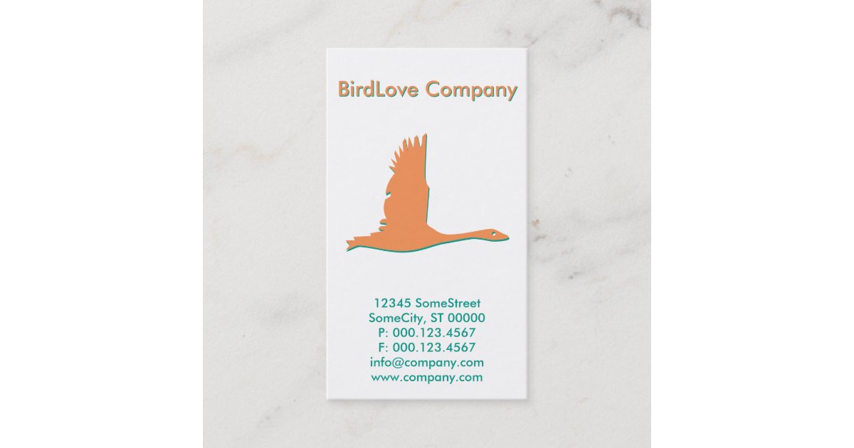 custom bird company business card | Zazzle