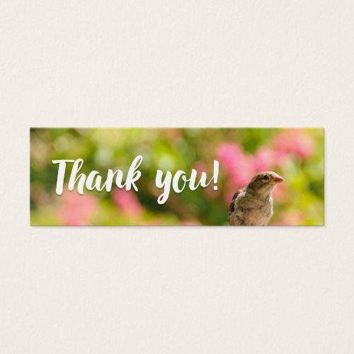 Custom Bird Thank You card for volunteers