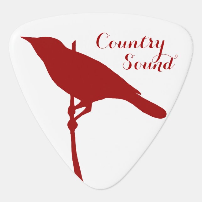 Custom Bird Triangle Guitar Pick (Double Sided) (Front)