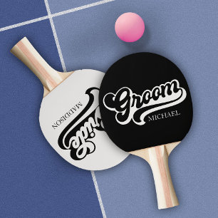 Custom Birde and Groom Name Vintage Ping Pong Paddle