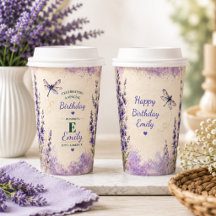 Custom Birth Flower Birthday Party Cups