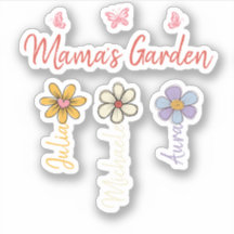 Custom Birth Flower Mug Names, Mama's Garden Gift