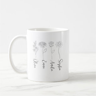 Custom Birth Month Flower Plant Lover Gift Coffee Mug