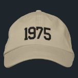 Custom Birth Year 50th Birthday Gift Personalized  Embroidered Baseball Cap<br><div class="desc">Celebrate a milestone in style with this personalized embroidered baseball cap, customized with your birth year! Perfect for a 50th birthday, this cap makes a thoughtful and unique gift for anyone turning the big 5-0. Add their birth year or custom text to create a one-of-a-kind keepsake. Featuring trendy embroidery, a...</div>