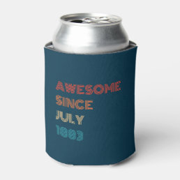 Custom Birth Year Birthday Party Retro Awesome Can Cooler