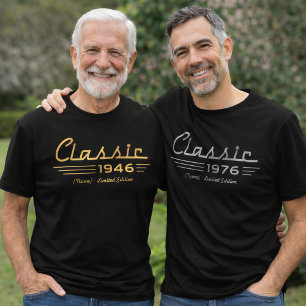 Custom Birth Year Shirt, Classic Car Style Vintage T-Shirt