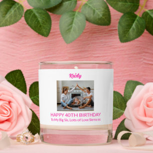 Custom Birthday 20th 30th 40th 50th Mum Sister Her Scented Candle