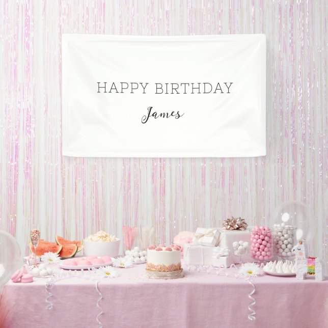 Custom Birthday Banner Personalized Birthday Name  (Party)