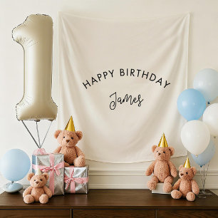Custom Birthday Banner, Personalized Birthday Name Tapestry