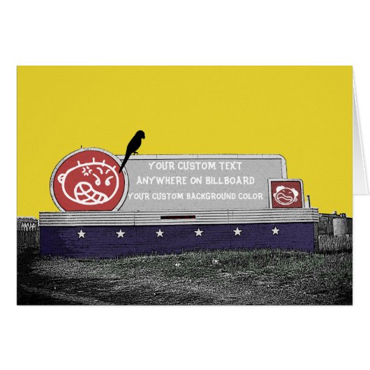 CUSTOM BIRTHDAY BILLBOARD W/ SITTING BIRD CARDS (Front Horizontal)