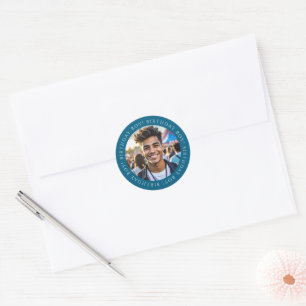 Custom Birthday Boy Photo Envelope Seal Sticker