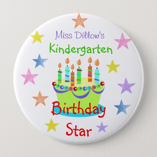 Custom Birthday Buttons for Teachers Template