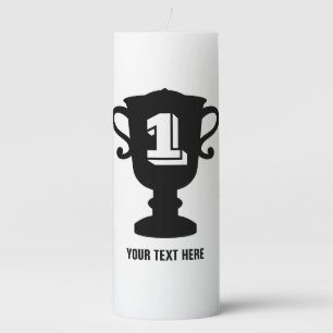 Custom Birthday candle with trophy cup age number