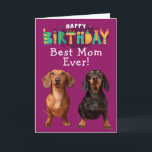 Custom Birthday Card Best Mom Ever<br><div class="desc">Happy birthday... best Mom ever! Give your Mom a cute and funny personalized Pet Photo card from her fur child this birthday. Personalize the inside or delete for a handwritten special message. Customization options: Change the occasion, who the card is from (your dog's name), who the card is for (eg,...</div>