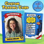 Custom Birthday Card For Mom Comic Trading Card<br><div class="desc">Celebrate Mom’s birthday with a fun twist! This Custom Birthday Comic Trading Card turns her into the superhero she truly is. With a playful design and personalized details,  it’s a unique keepsake that will make her feel extra special on her big day!</div>