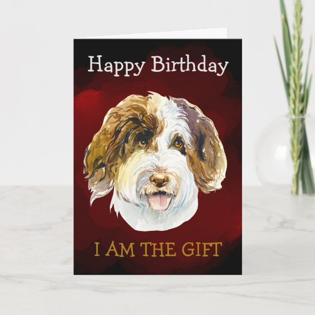 Custom Birthday Card from your Australian Doodle (Front)
