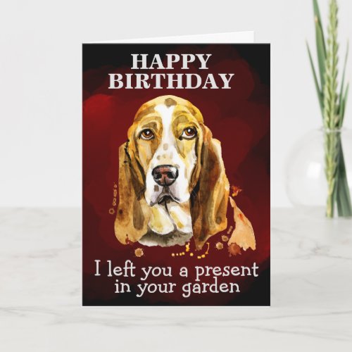 Custom Birthday Card from your Basset Hound