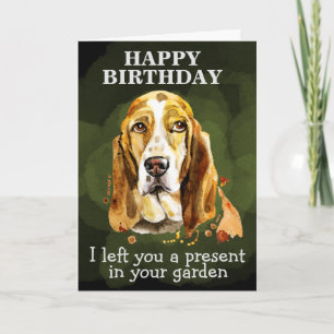 Custom Birthday Card from your Basset Hound