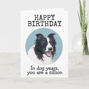 Custom Birthday Card from your Border Collie