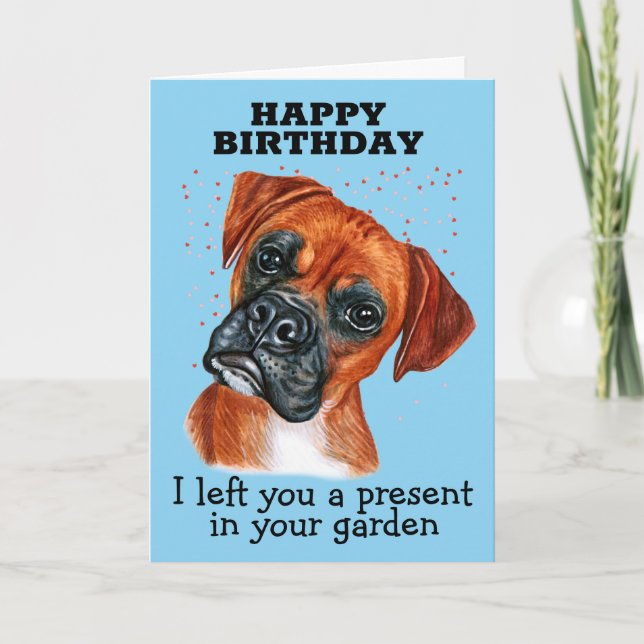 Custom Birthday Card from your Boxer (Front)