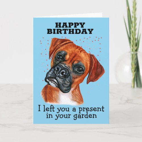 Custom Birthday Card from your Boxer