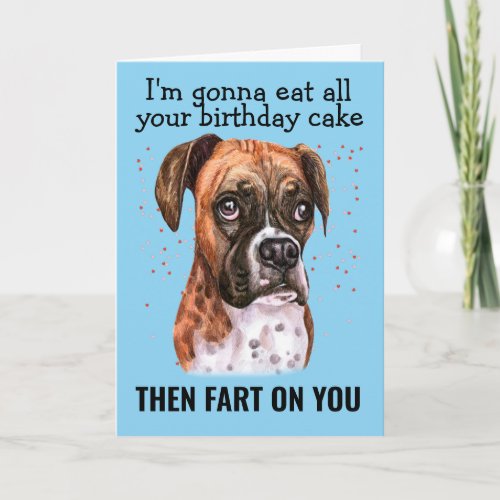 Custom Birthday Card from your Boxer