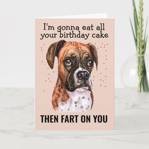 Custom Birthday Card from your Boxer