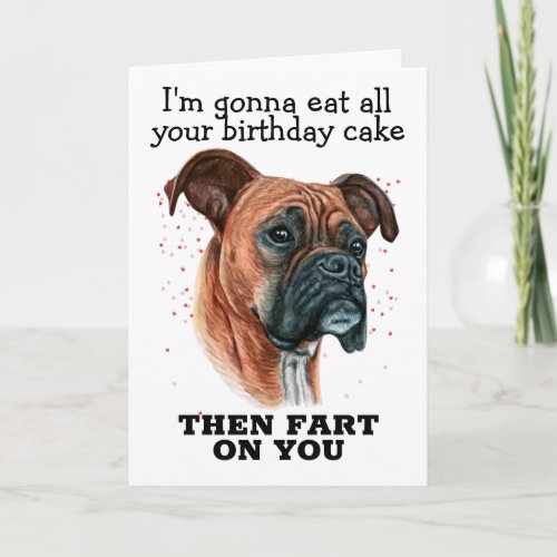 Custom Birthday Card from your Boxer