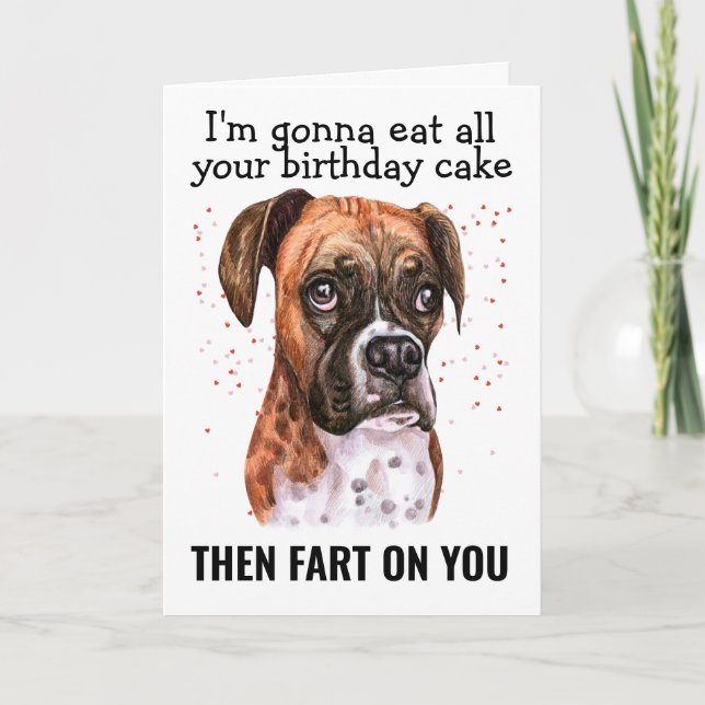 Custom Birthday Card from your Boxer (Front)