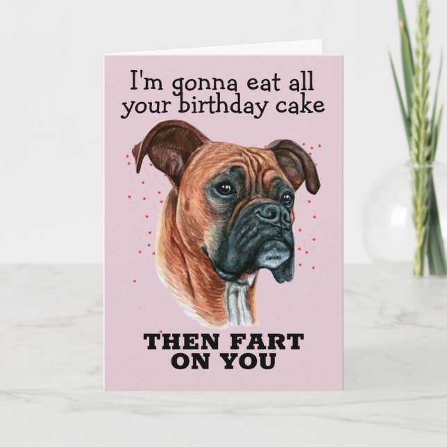 Custom Birthday Card from your Boxer (Front)