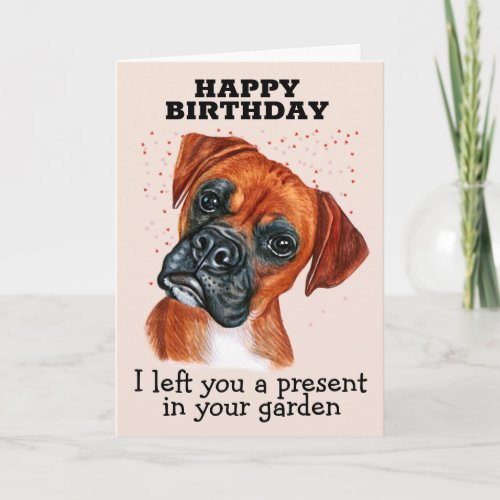 Custom Birthday Card from your Boxer