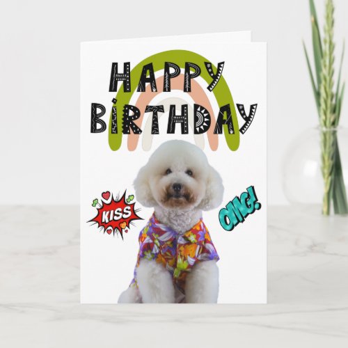Custom birthday card from your Poodle