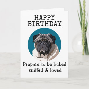 Custom Birthday Card from your Pug