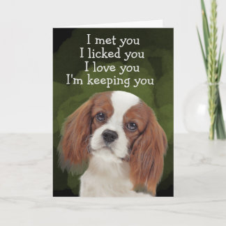 Custom Birthday Card King Charles Cavalier