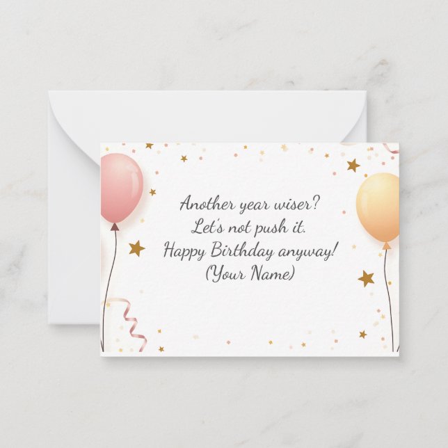 Custom Birthday Card – Personalized Greeting (Back)