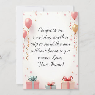 Custom Birthday Card - Personalized Greeting with 