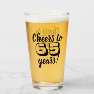 Custom Birthday Cheers to Years Beer/Drinking Glass